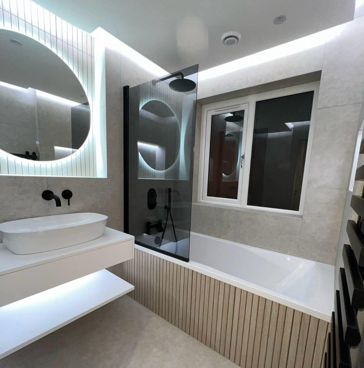 The same bathroom after, fitted by GPH Plumbing & Heating