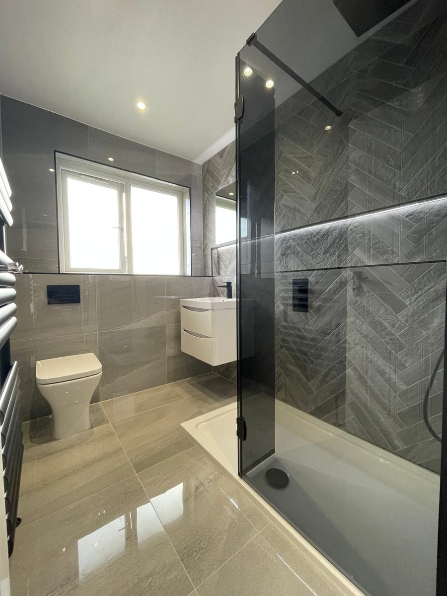 The same bathroom after, fitted by GPH Plumbing & Heating