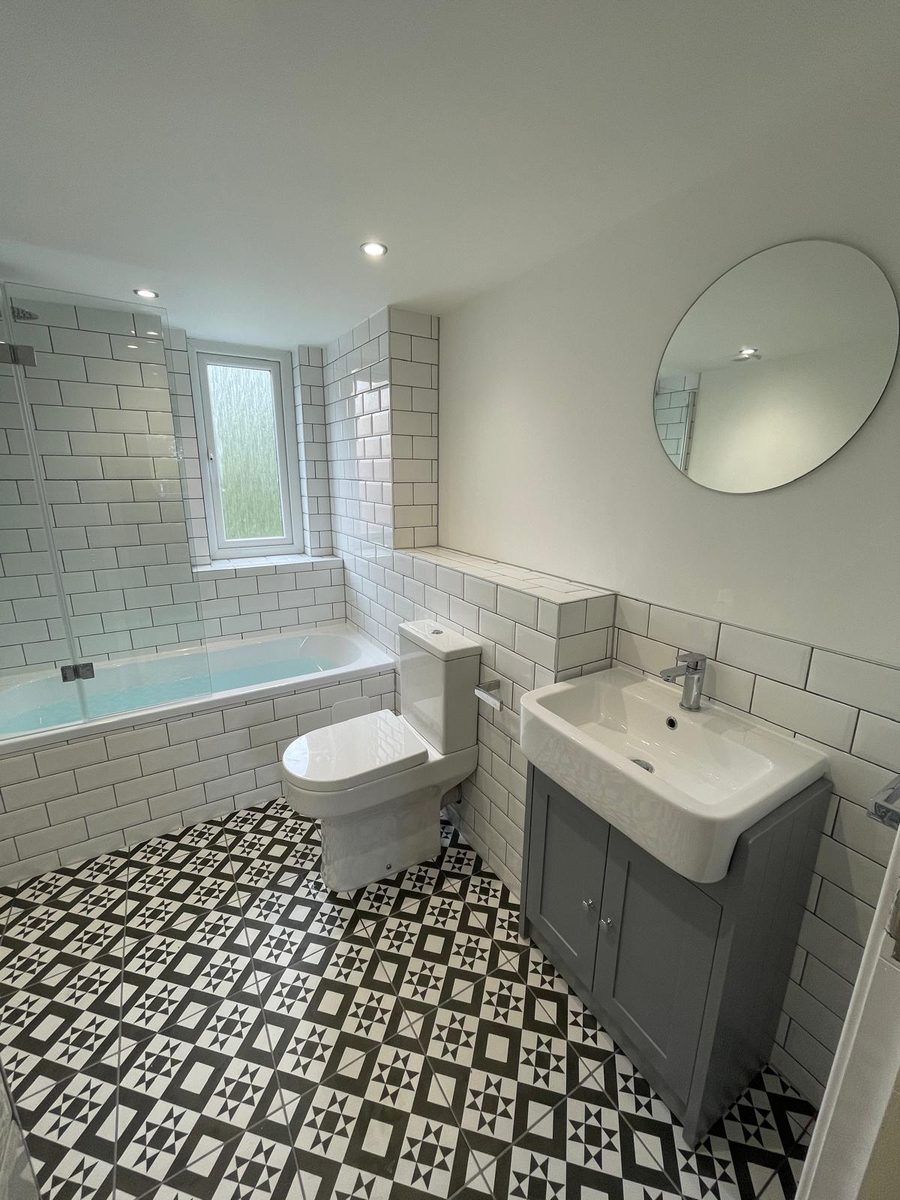The same bathroom after, fitted by GPH Plumbing & Heating