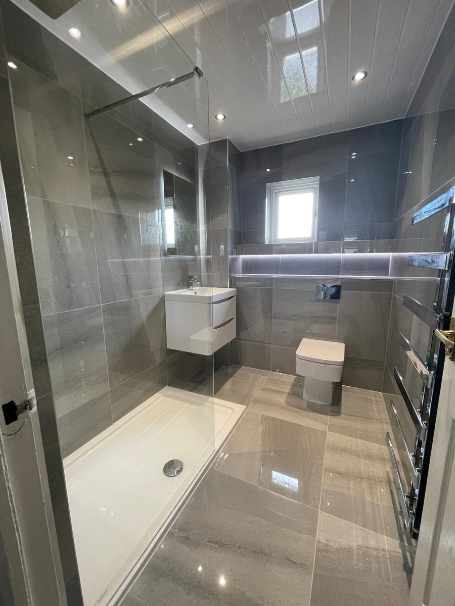 The same bathroom after, fitted by GPH Plumbing & Heating