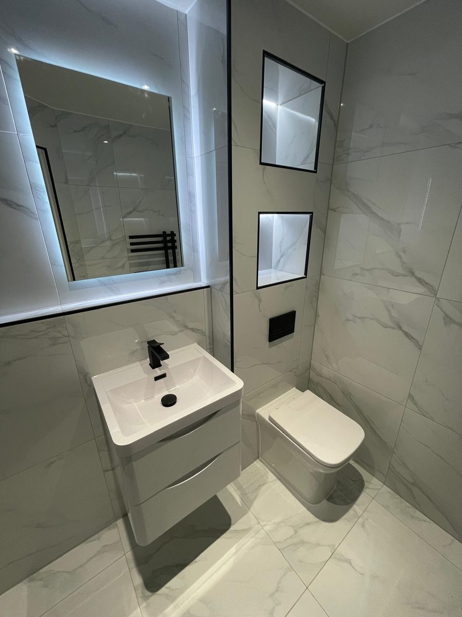 The same bathroom after, fitted by GPH Plumbing & Heating
