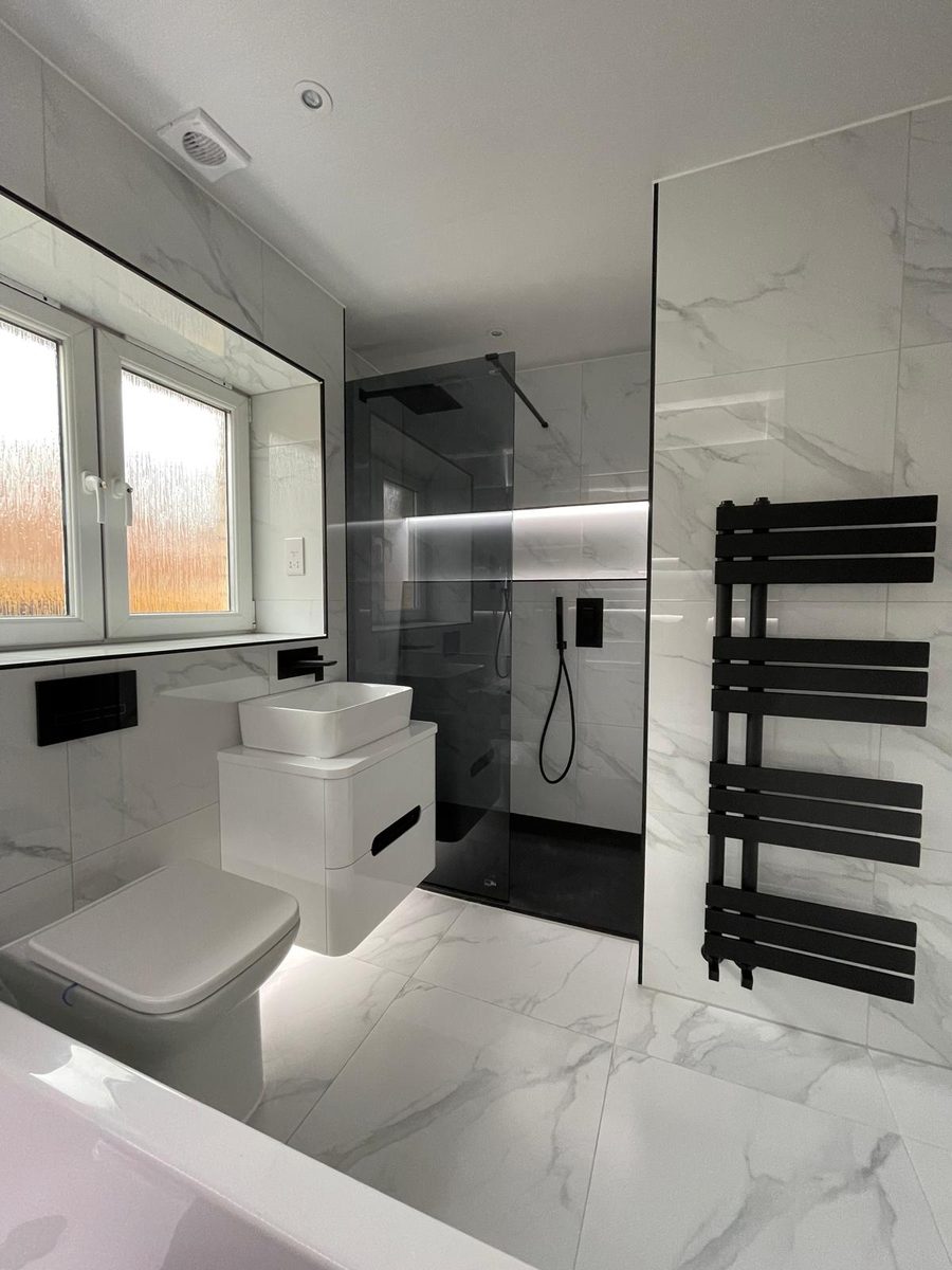The same bathroom after, fitted by GPH Plumbing & Heating