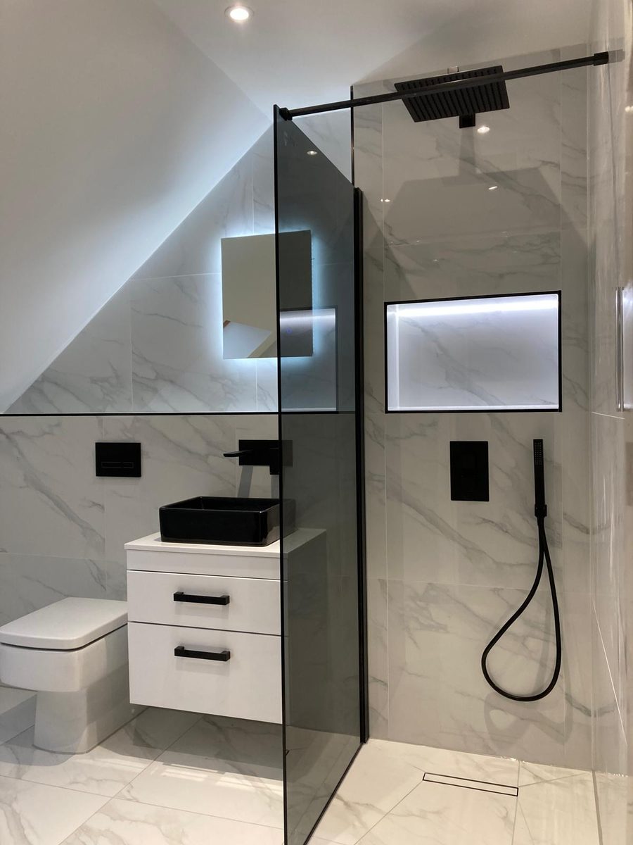 The same bathroom after, fitted by GPH Plumbing & Heating