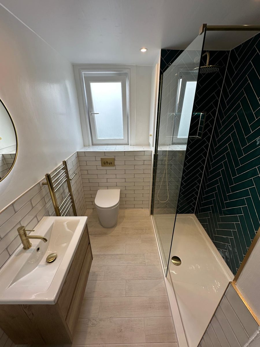 The same bathroom after, fitted by GPH Plumbing & Heating