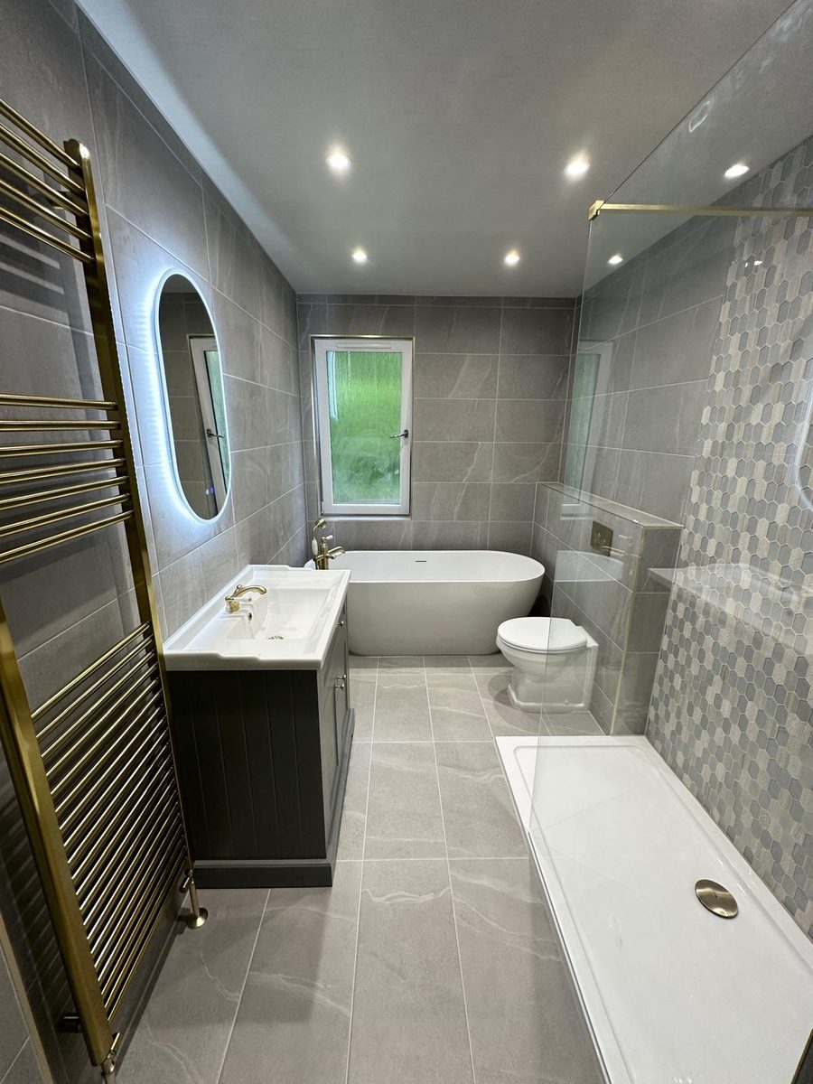 The same bathroom after, fitted by GPH Plumbing & Heating