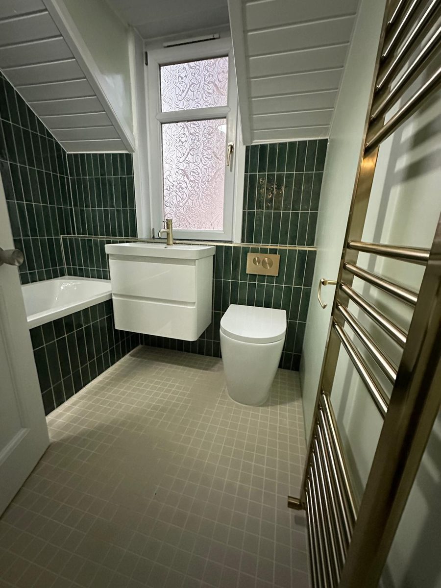 The same bathroom after, fitted by GPH Plumbing & Heating