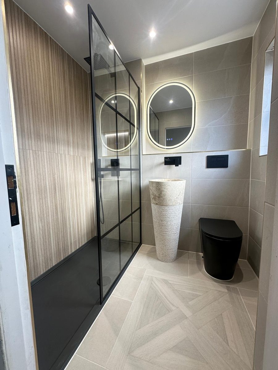 The same bathroom after, fitted by GPH Plumbing & Heating